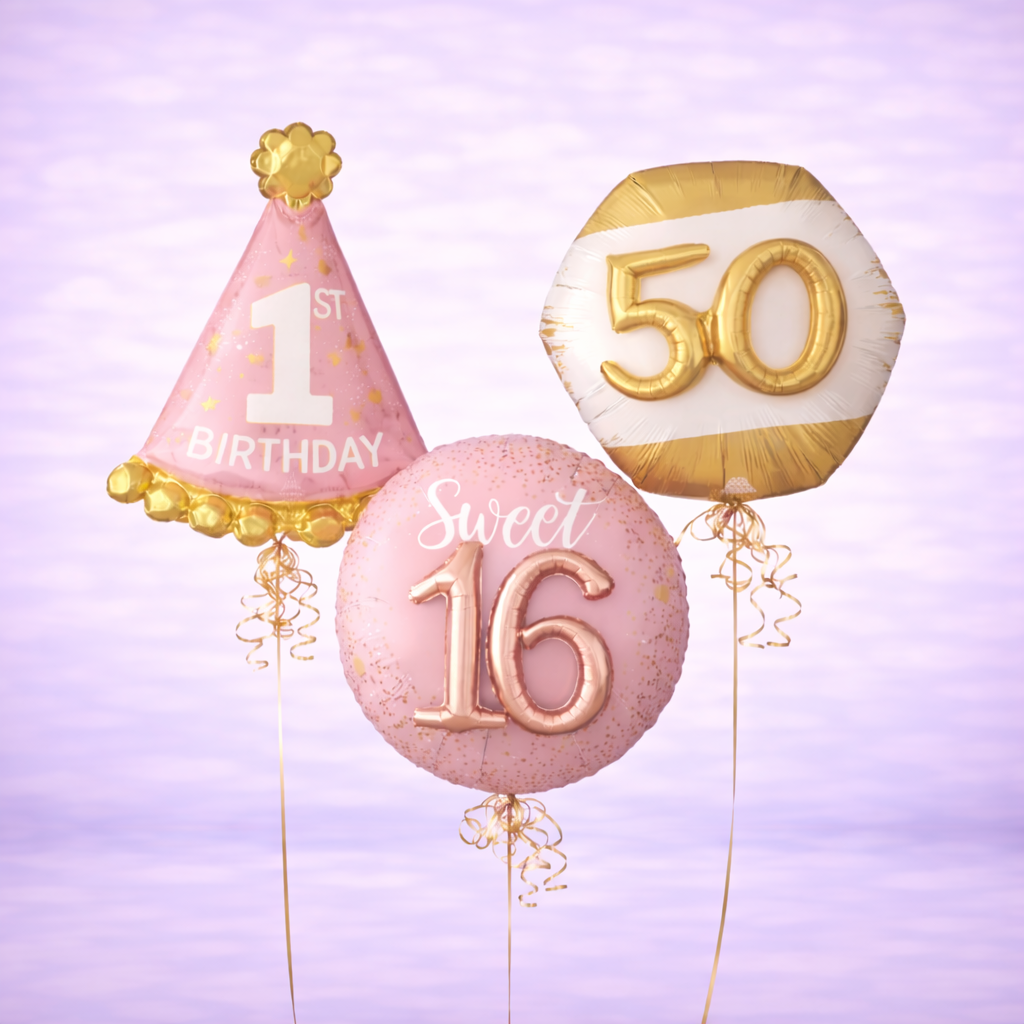 Milestone Birthday Mylar Balloons