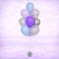 Frozen Inspired Confetti Balloon Bouquet- 10 Balloons
