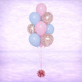 Gender Reveal Confetti Balloon Bouquet- 10 Balloons