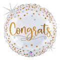 Congrats Confetti Mylar Balloon 18"