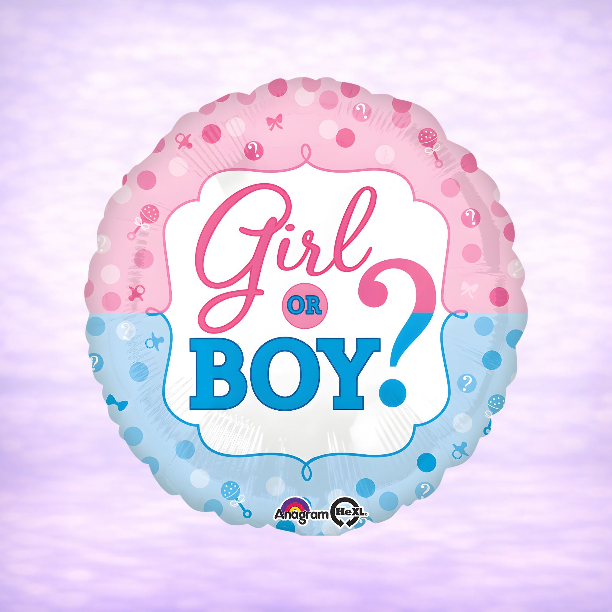 Gender Reveal Mylar Balloon 17"