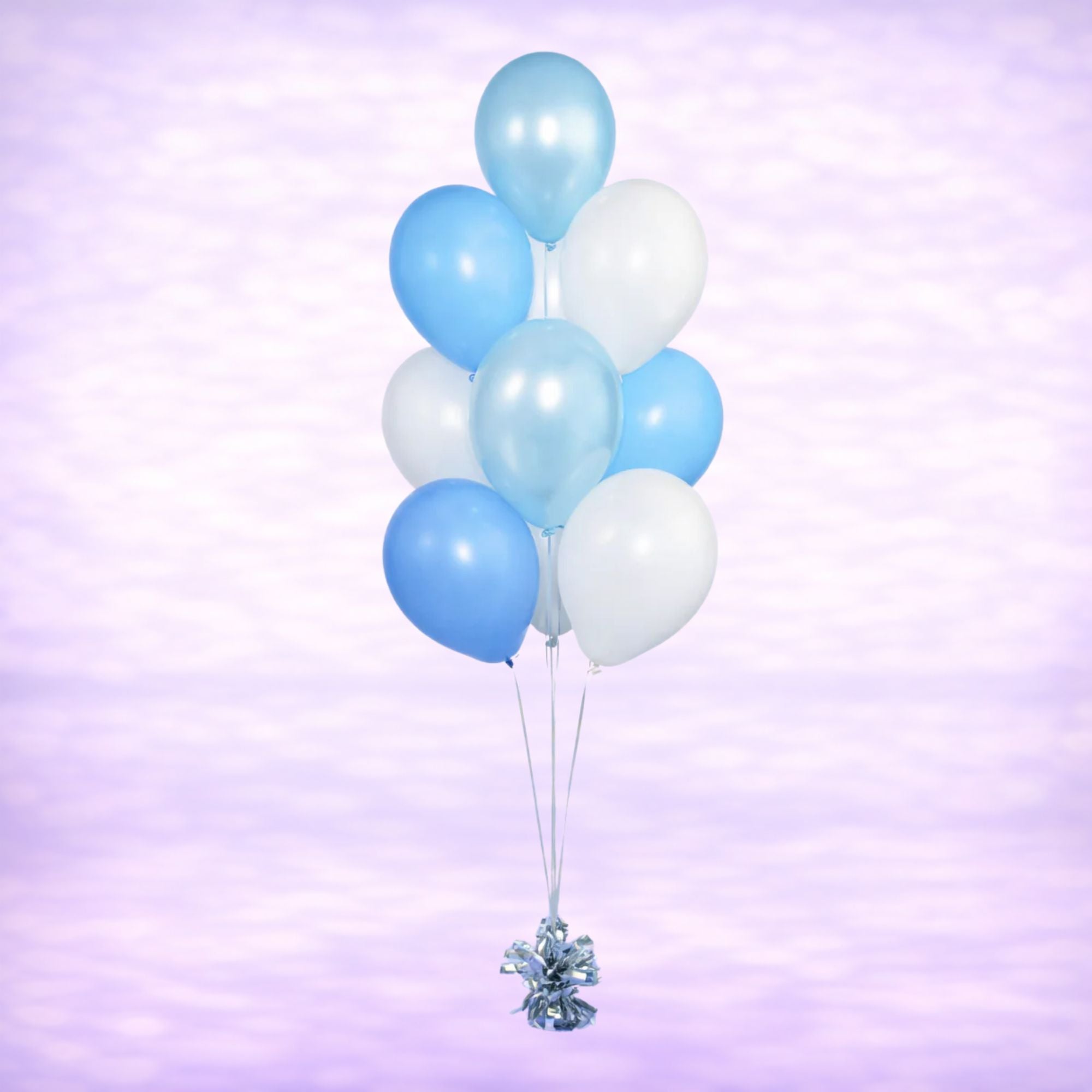 Baby Blue Balloon Bouquet- 10 Balloons
