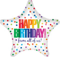 Happy Birthday From All of Us Mylar Balloon 19"