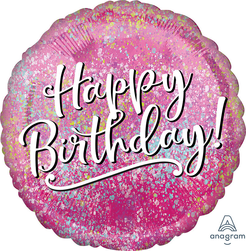 Birthday Pink Fabulous Mylar Balloon 17"