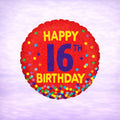 16th Birthday Confetti Holographic Mylar Balloon 18"