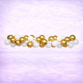 White and Chrome Gold Balloon Garland Choose Your Size