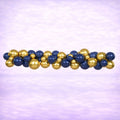 Navy and Chrome Gold Balloon Garland Choose Your Size