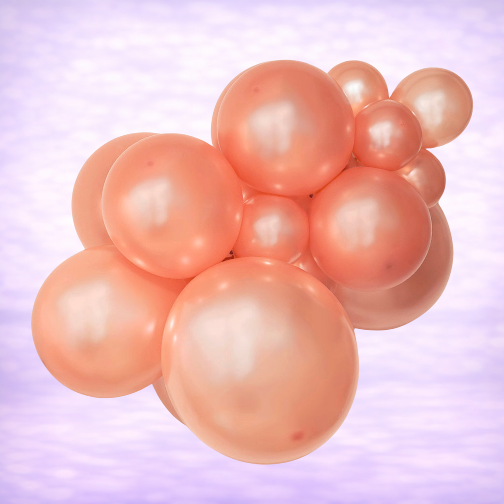 5" Belbal Metallic Rose Gold Latex Balloons 50ct