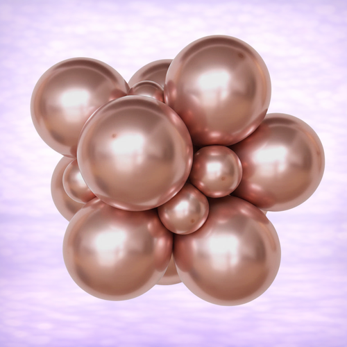 12" Belbal Glossy Rose Gold Latex Balloons 50ct