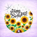 Sunny Sunflower Birthday Mylar 18"