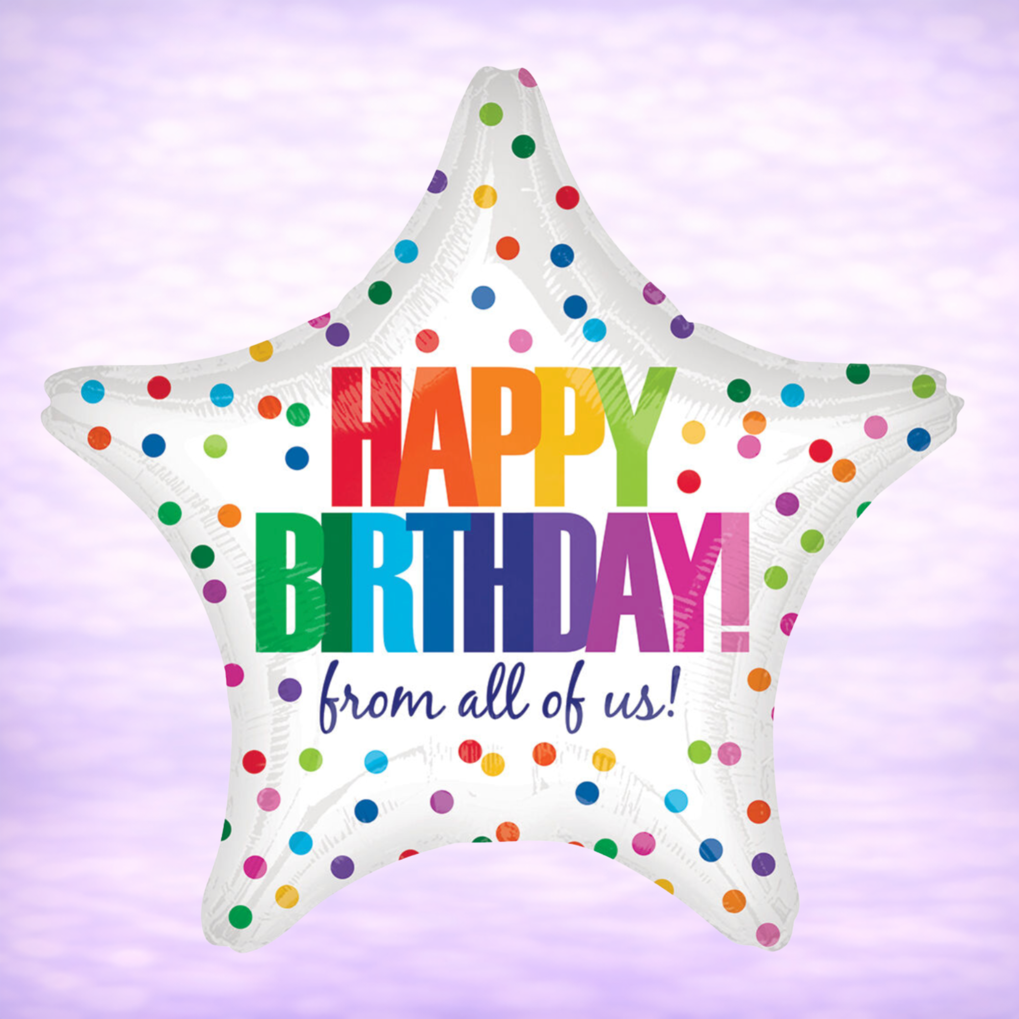 Happy Birthday From All of Us Mylar Balloon 19"