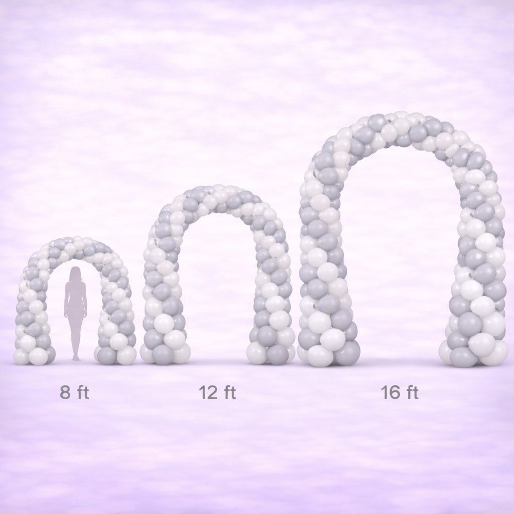 8' x 8' Balloon Arch Choose Your Colors Up To 4
