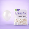 5" Pearl White Latex Balloons 50ct