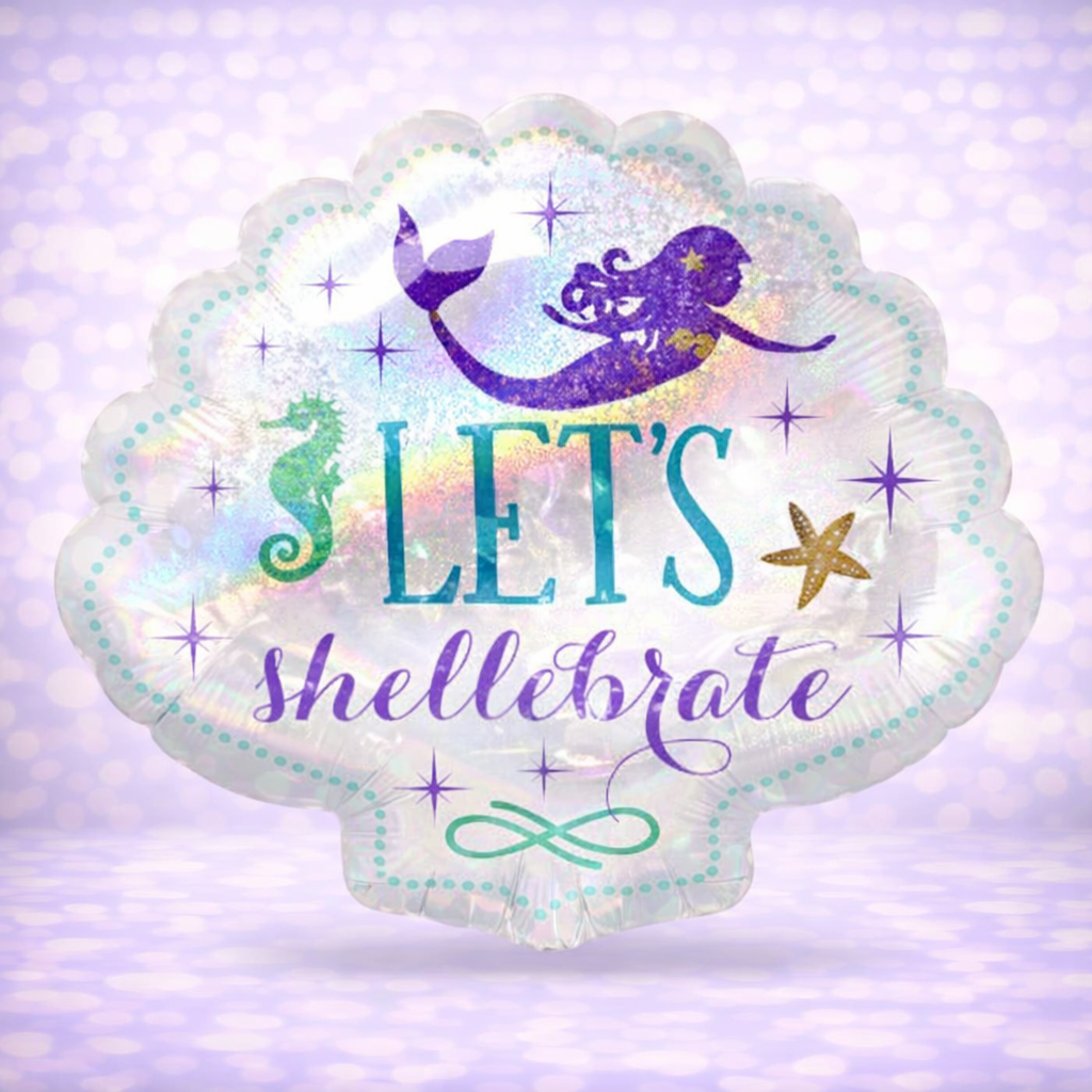 Mermaid Shell Mylar Balloon