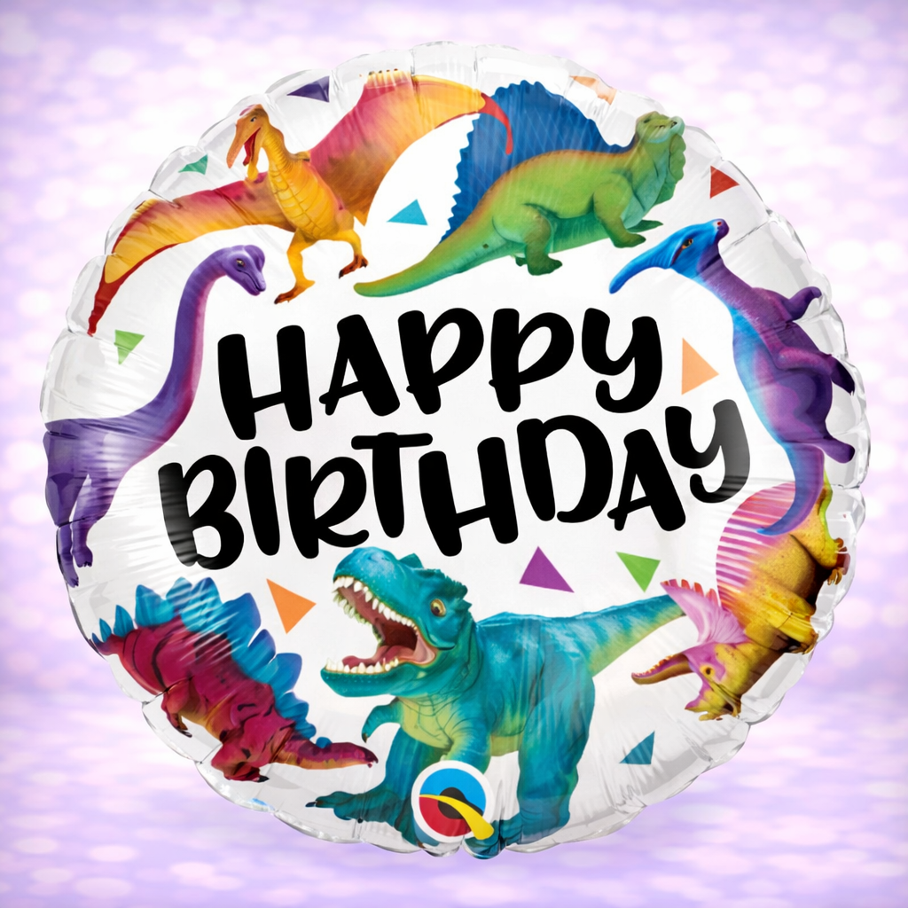 Happy.Birthday Colorful Dinosaurs