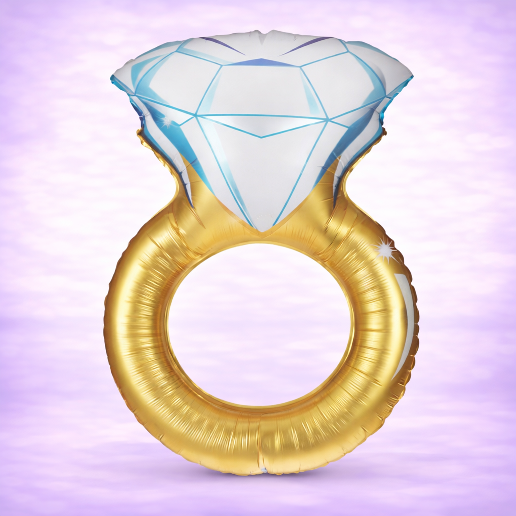 Wedding Ring Mylar Balloon 37"