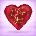 I Love You Rouge Mylar Balloon 28"