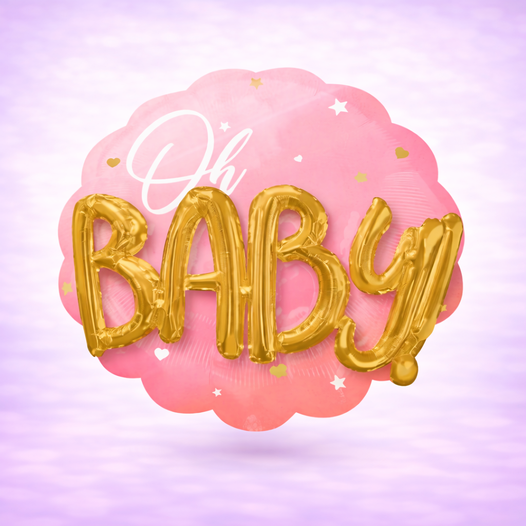 Pink Baby Girl Mylar Balloon 30"