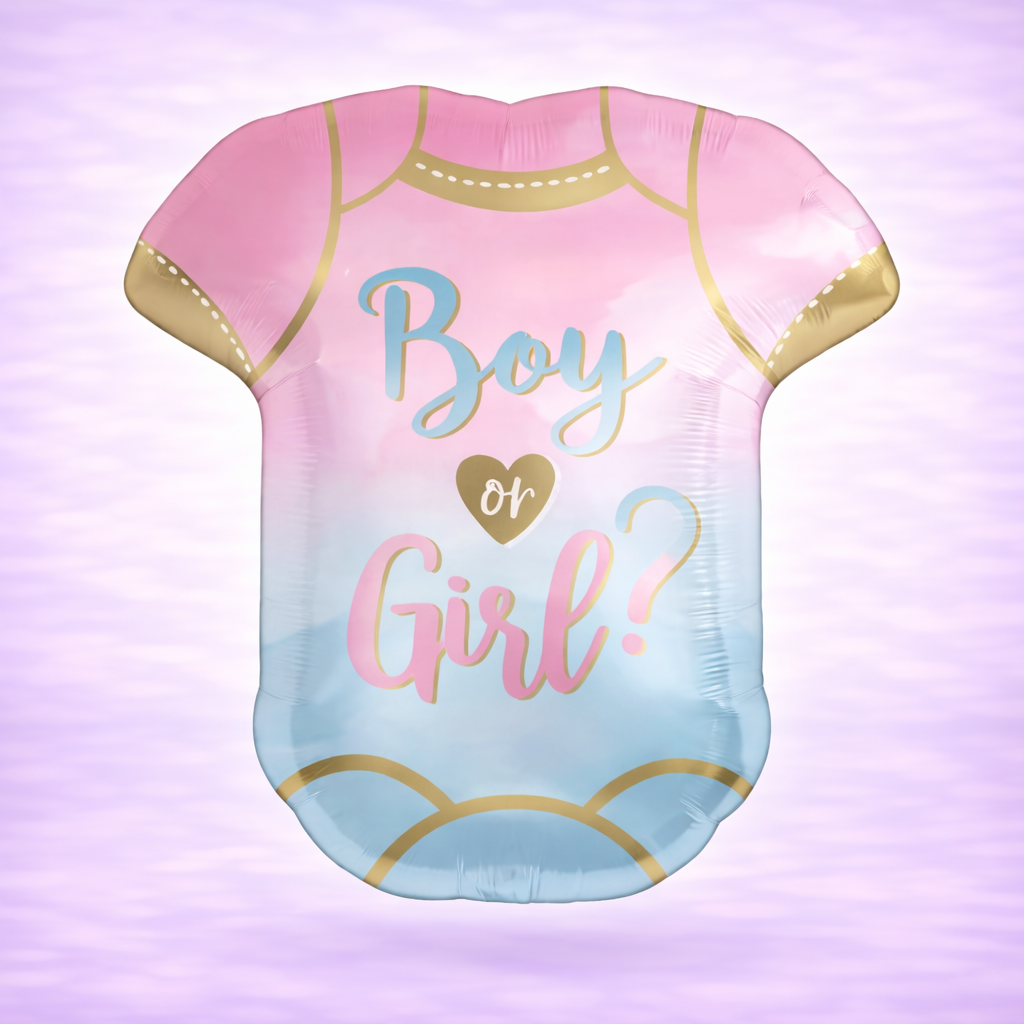 The Big Reveal Onesie Mylar Balloon 24"