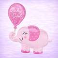 Baby Girl Elephant Mylar Balloon 31"