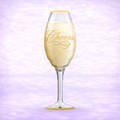 Champagne Glass Mylar Balloon 38"
