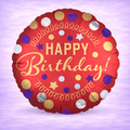 Red Satin Party Mylar Balloon 18"