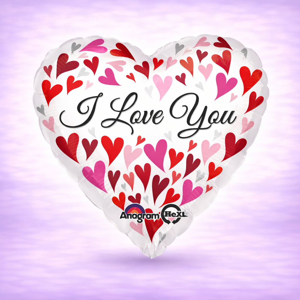 I Love You Happy Hearts 17"