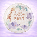 Soft Jungle Baby Mylar Balloon 17"
