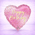 Happy Birthday Sparkle Mylar Balloon 17"