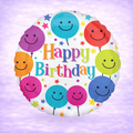 Smiley Balloon Happy Birthday Mylar Balloon 18"