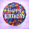 Iridescent Party Dots Mylar Balloon 18"