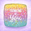 Thinking of You Pastel Dot Mylar Balloon 17"