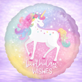 Enchanted Unicorn Birthday Mylar Balloon 17"