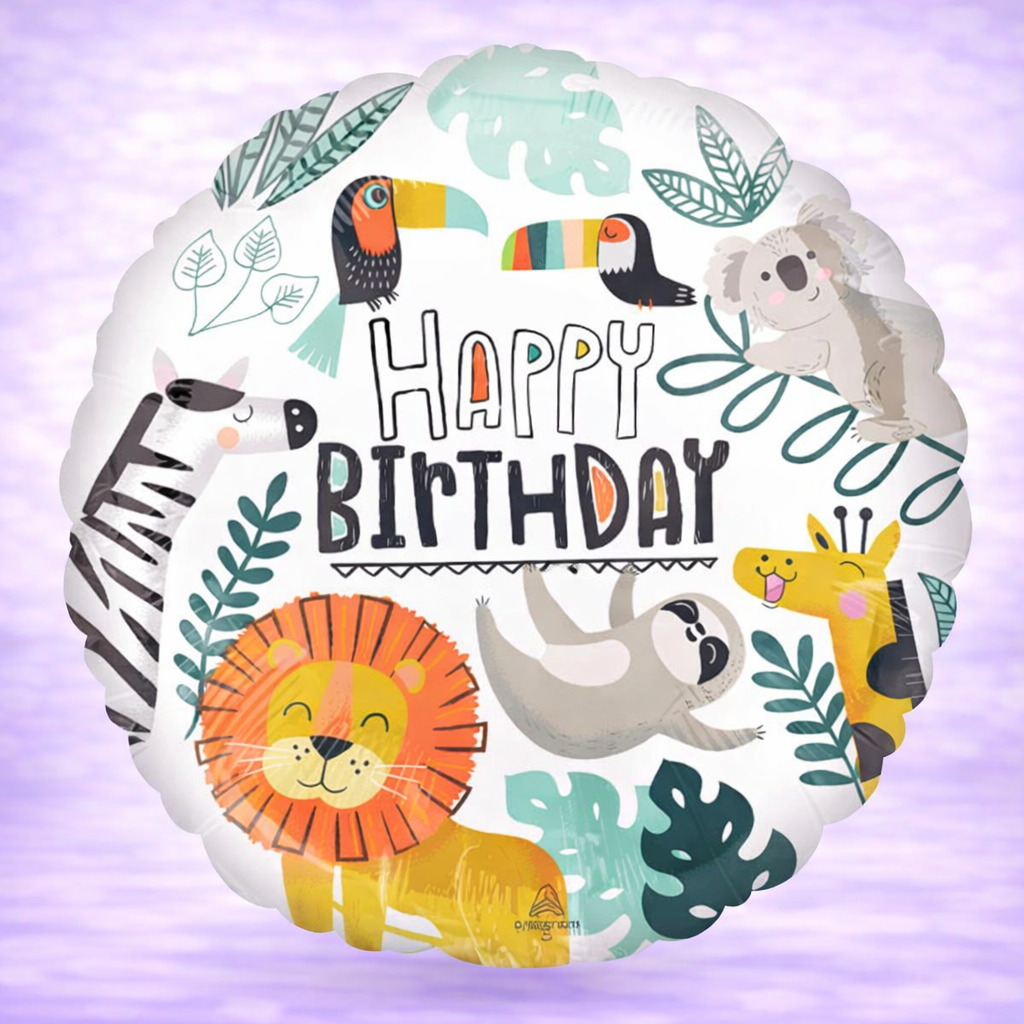 Get Wild Birthday Mylar Balloon 17"