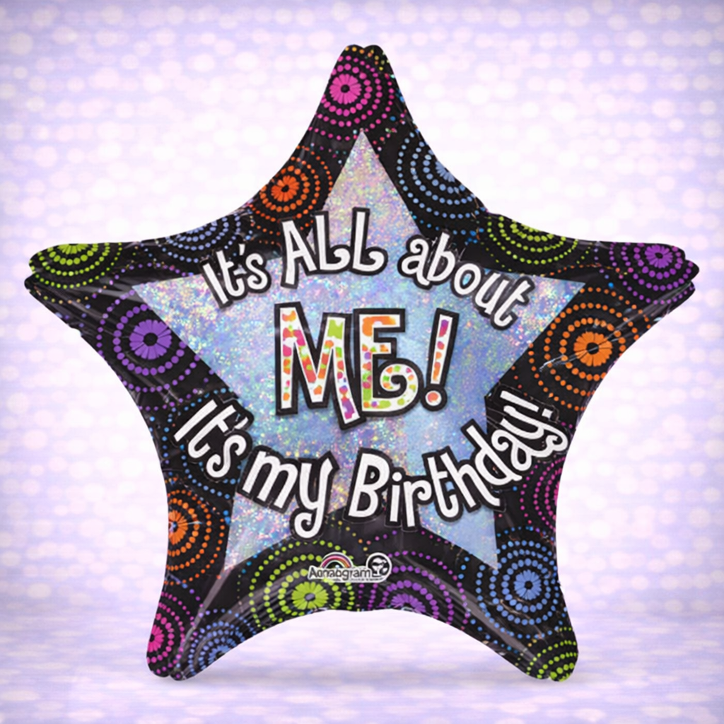 It's All About Me Birthday Mylar Balloon 28"