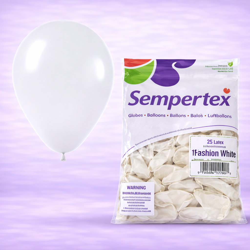 11" Fashion White Latex Balloons 25ct