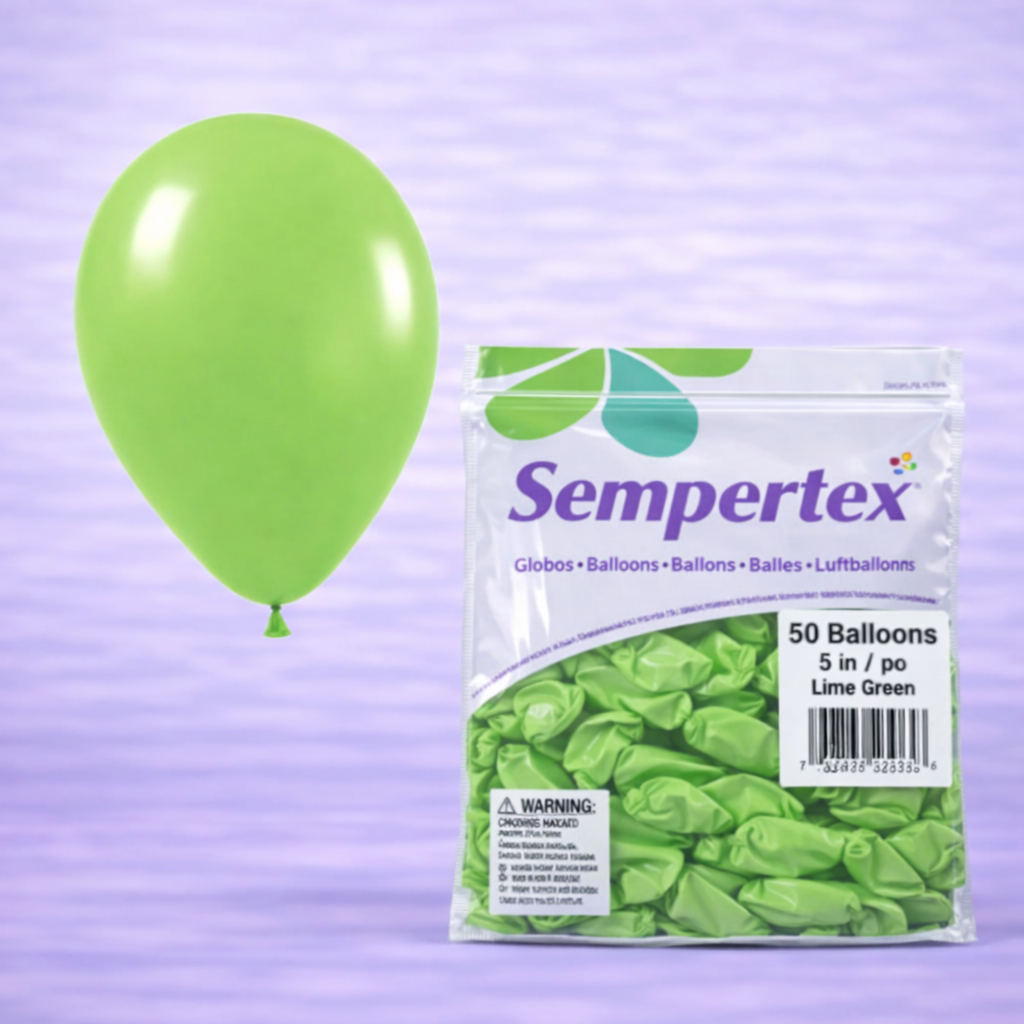 5" Deluxe Key Lime Latex Balloons 50ct