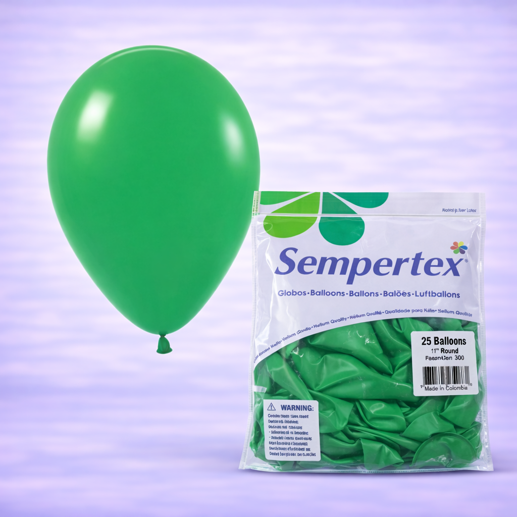 11" Deluxe Shamrock Green Latex Balloons 25ct