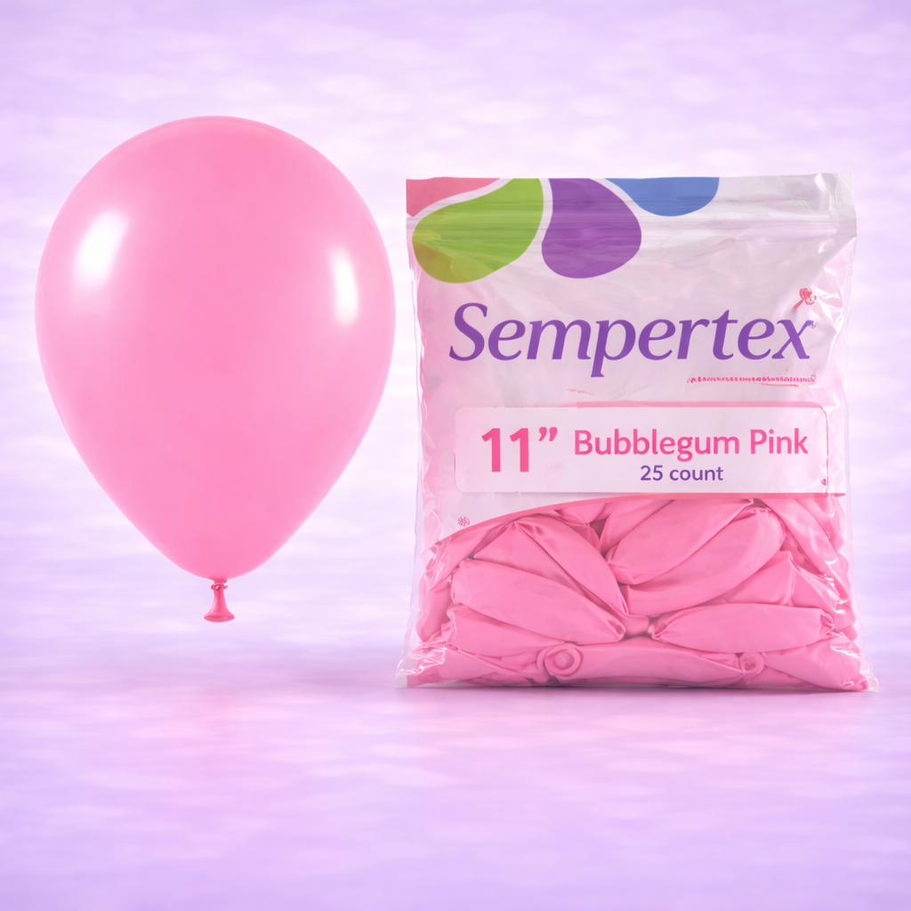 11" Fashion Bubble Gum Pink Latex Balloons 25ct