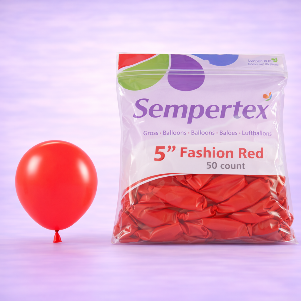 5" Fashion Red Latex Balloons 50ct