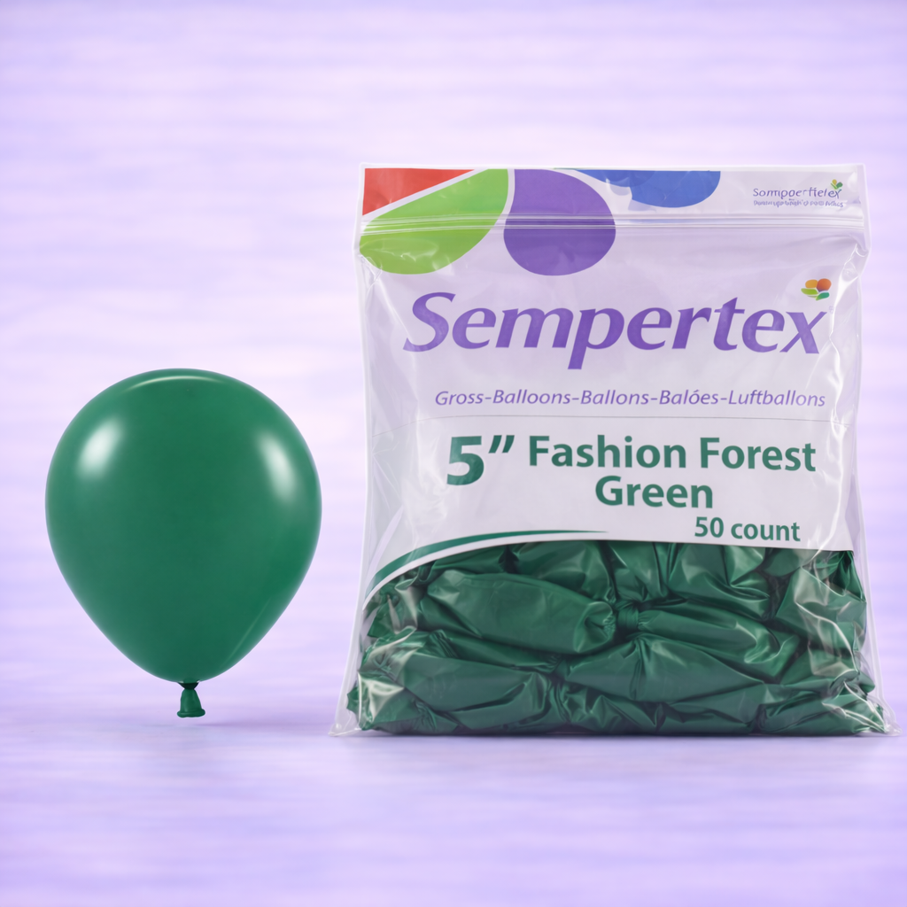 5" Fashion Forest Green Latex Balloons 50ct