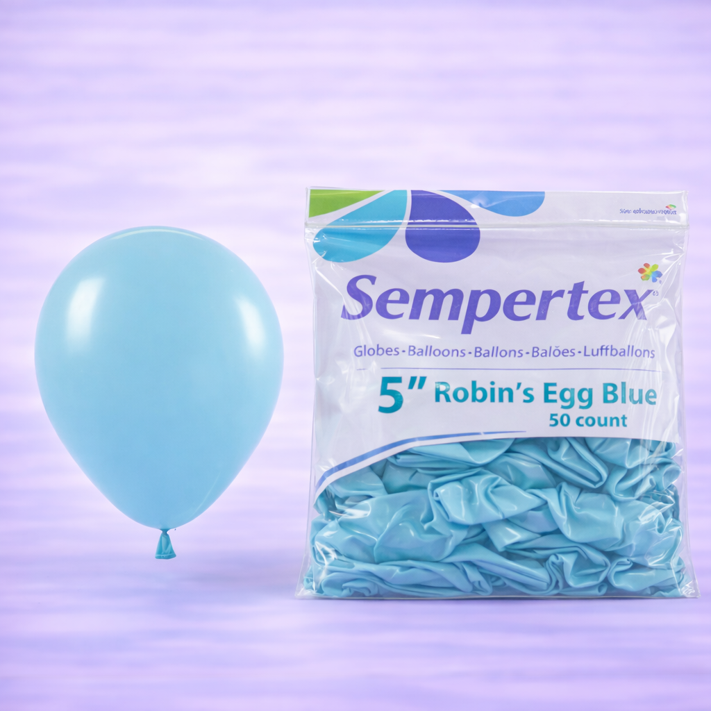 5" Fashion Robin's Egg Blue Latex Balloons 50ct