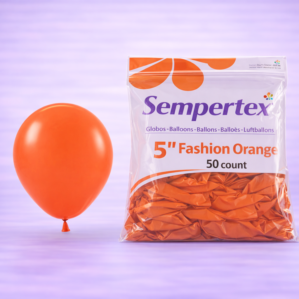 5" Fashion Orange Latex Balloons 50ct