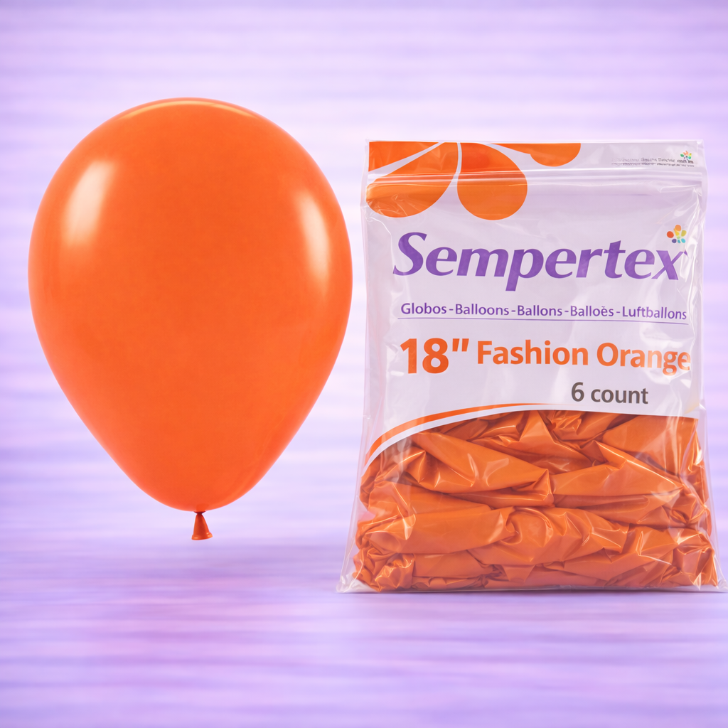 18" Fashion Orange Latex Balloons 6ct