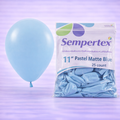 11" Pastel Matte Blue Latex Balloons 25ct