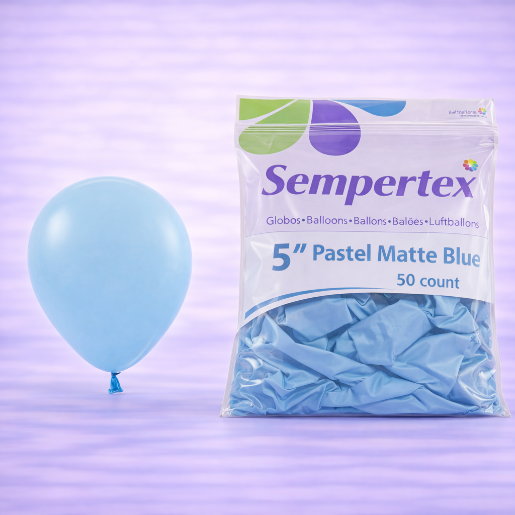 5" Matte Blue Latex Balloons 50ct