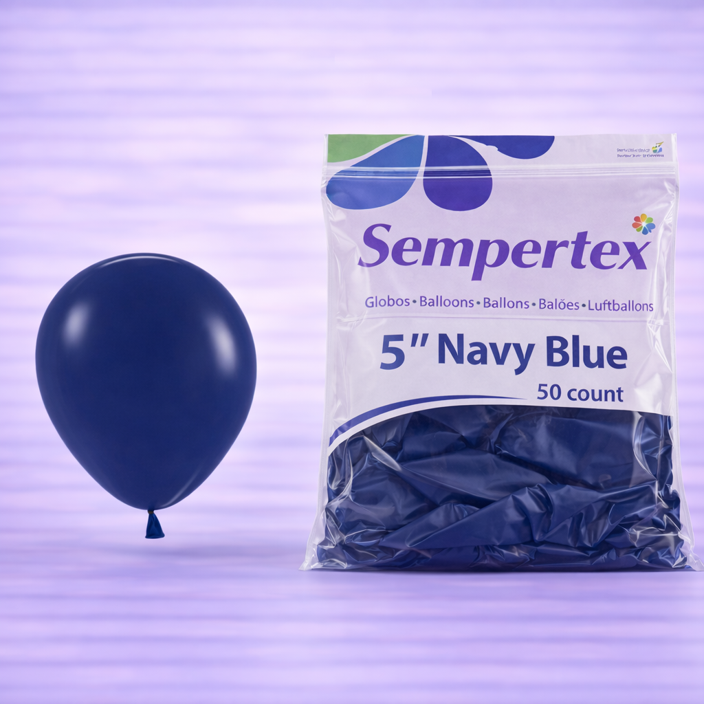 5" Fashion Navy Blue Latex Balloons 50ct