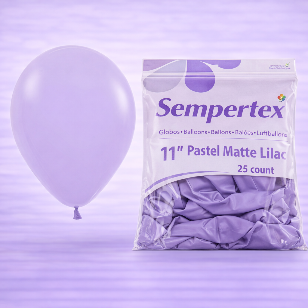 11" Pastel Matte Lilac Latex Balloons 25ct