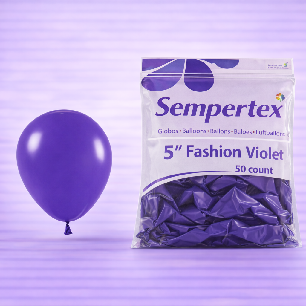 5" Fashion Violet Latex Balloons 50ct