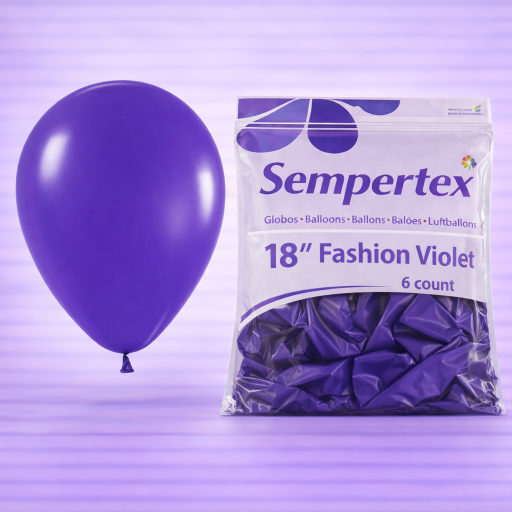 18" Fashion Violet Latex Balloons 6ct